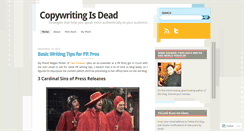 Desktop Screenshot of copywritingisdead.com
